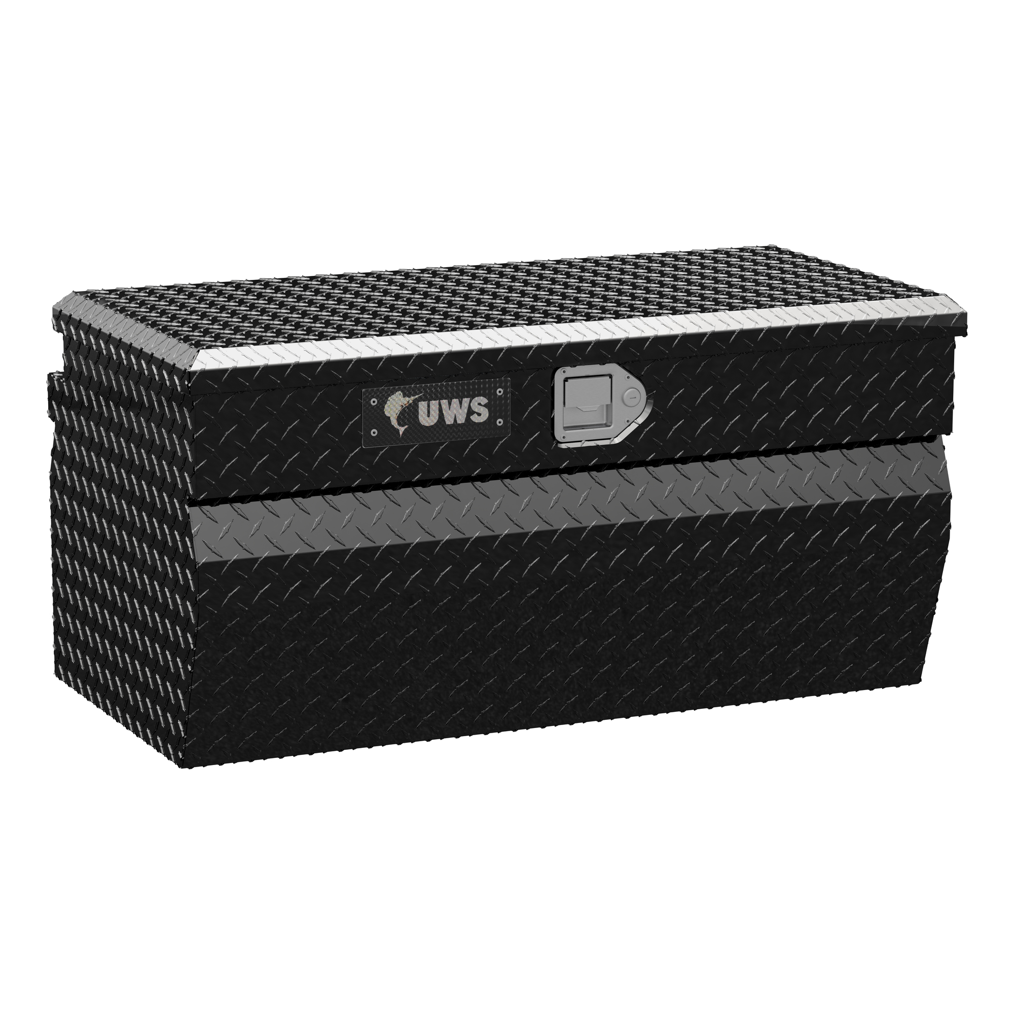 UWS, 36in. Wedge Utility Chest Box, Width 36.75 in, Material Aluminum, Color Finish Gloss Black, Model# EC20172